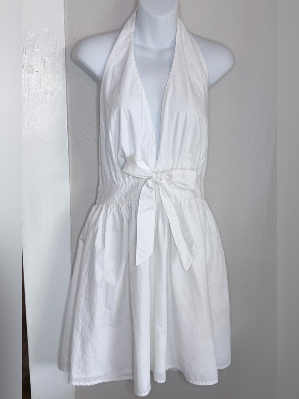 Venus White Halter Mini Dress Women Size 10